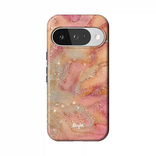 Peachy Marble Pixel Case