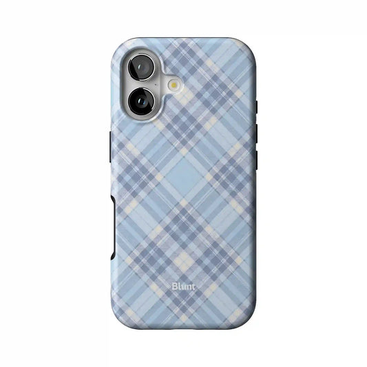Baby Blue Plaid iPhone Case