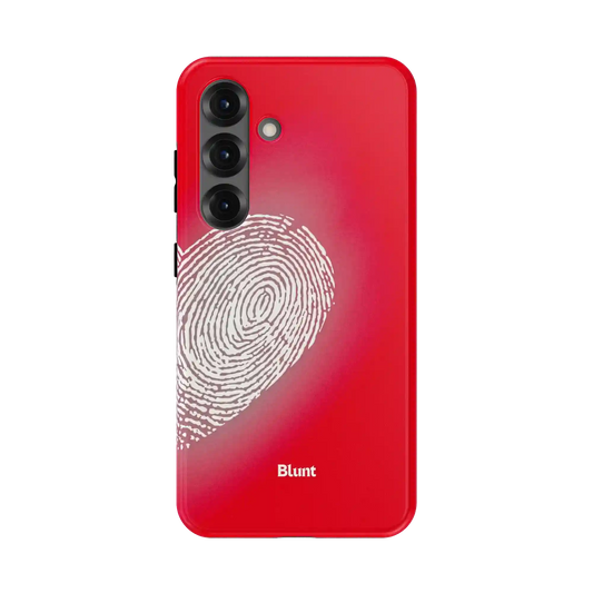 Heart Print Red Samsung Case