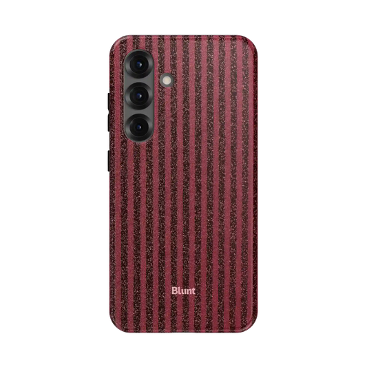 Red Sparkle Stripe Samsung Case