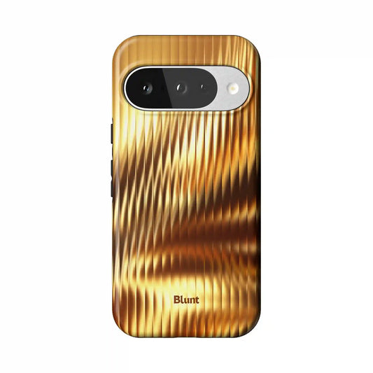 Golden Ripple Pixel Case