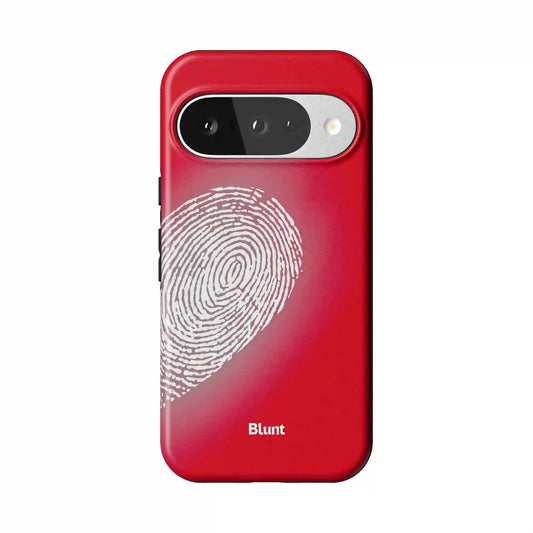 Heart Print Red Pixel Case