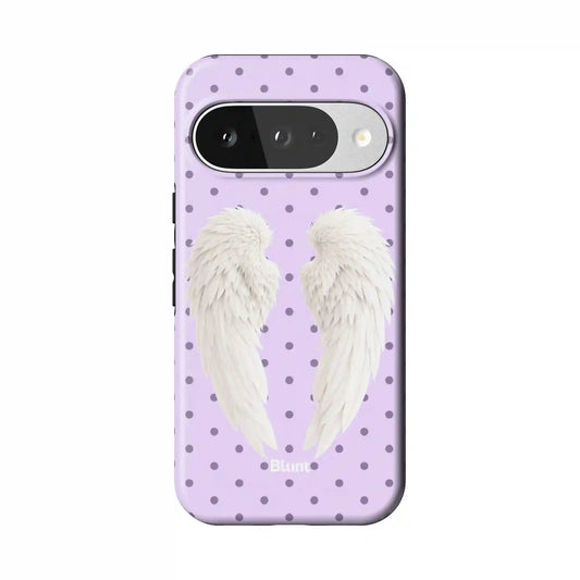 Lavender Polka Wing Pixel Case