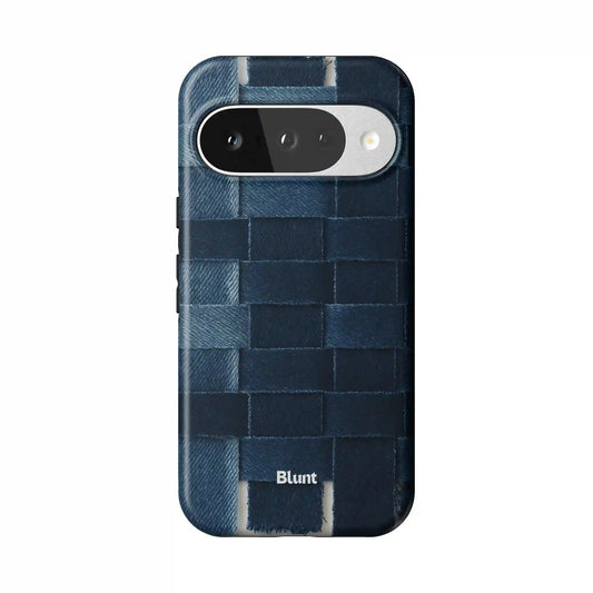 Indigo Weave Pixel Case