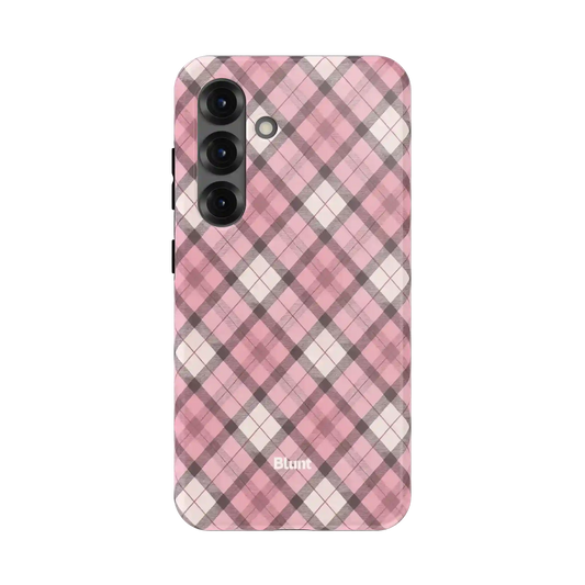 Pink Plaid Samsung Case