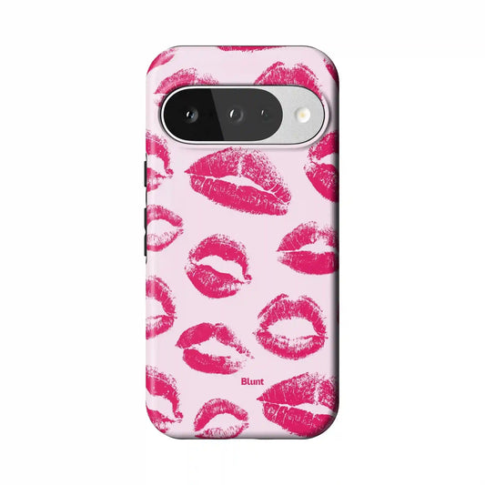 Kiss Me in Pink Pixel Case