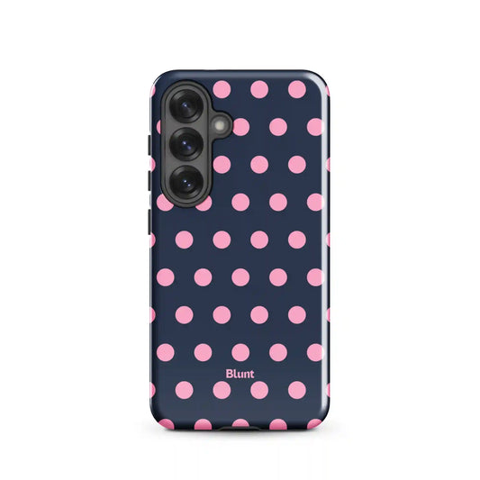 Navy Polka Samsung Case