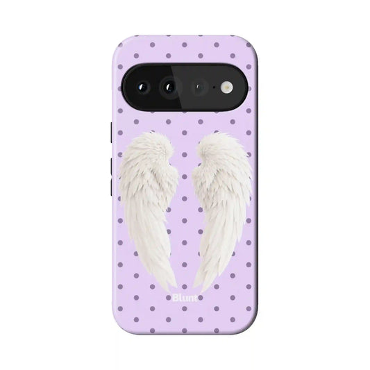 Lavender Polka Wing Pixel Case
