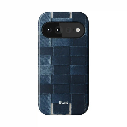 Indigo Weave Pixel Case