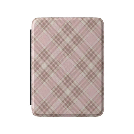Blush Plaid Kindle Case