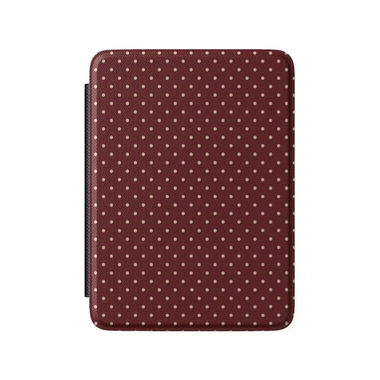Burgundy Dot Kindle Case
