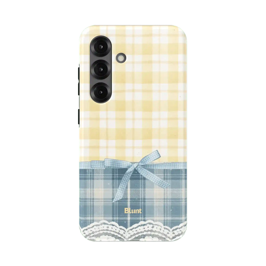 Blue Lemonplaid Samsung Case