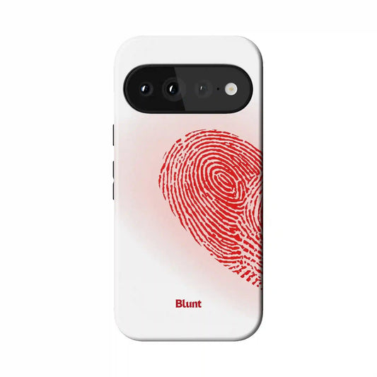 Heart Print White Pixel Case