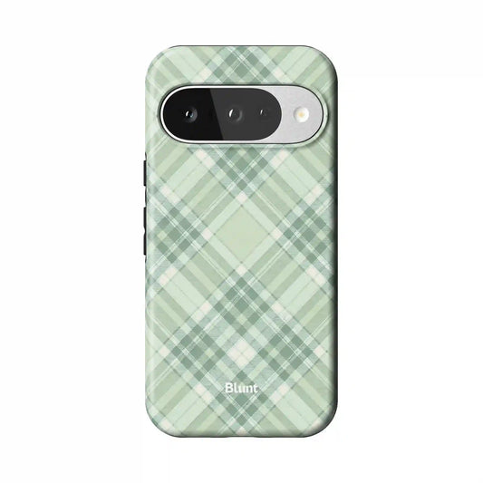 Green Plaid Pixel Case