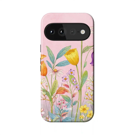 Pink Meadow Pixel Case