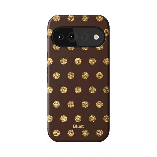 Gold Polka Pixel Case
