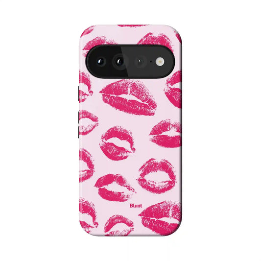 Kiss Me in Pink Pixel Case