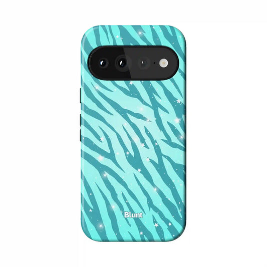 Teal Cat Pixel Case