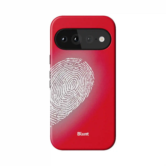 Heart Print Red Pixel Case