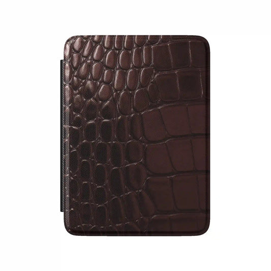 Oxblood Croc Kindle Case