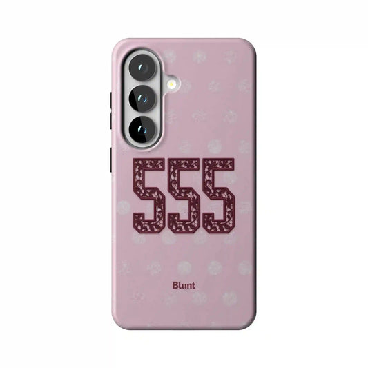 555 Pink Polka Samsung Case