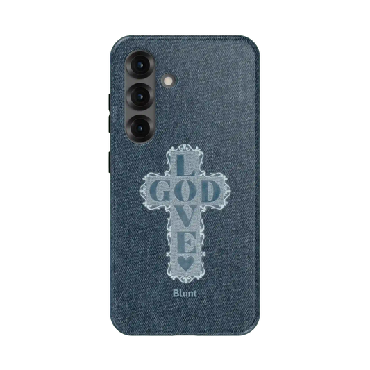 Love God Blue Cross Samsung Case