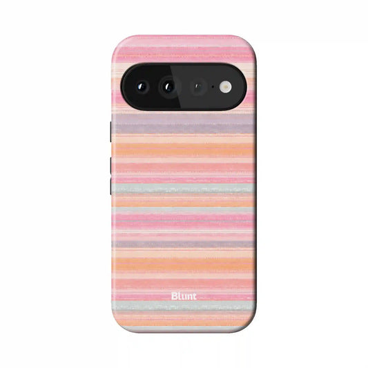 Peachy Lines Pixel Case